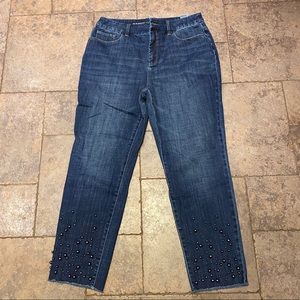 Chico’s Slim Leg Ankle Jeans Size 10R 5.5” Inseam